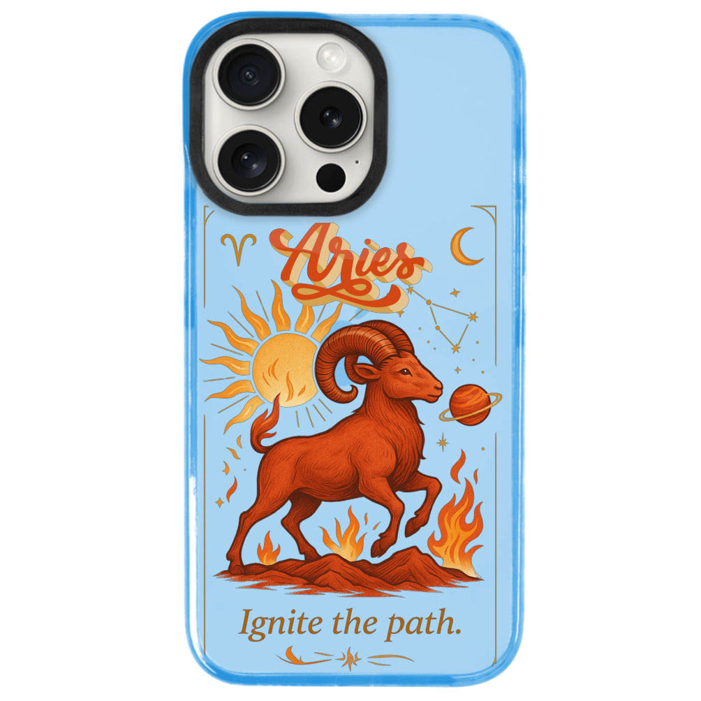 iPhone 15 Pro Max Koç Burcu Way of Aries Telefon Kılıfı - Azure
