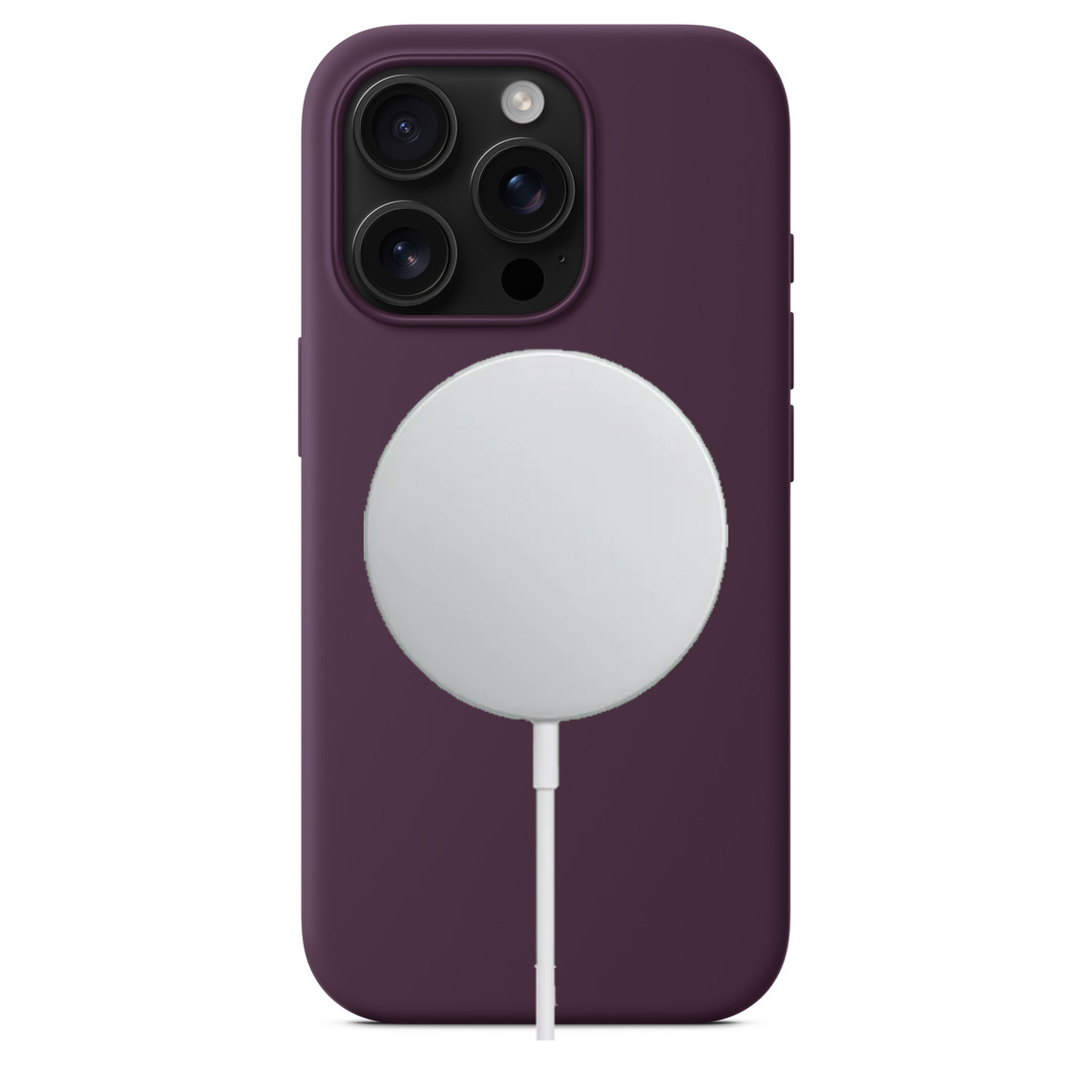 Apple iPhone 16 Pro Max Silikon Magsafe Case Kırmızı Erik